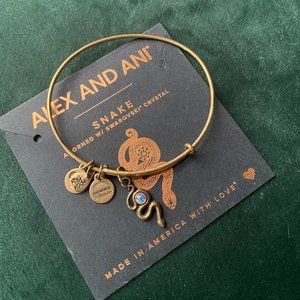 Alex and Ani Snake Charm Bangle | Rafaelian Gold